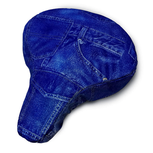 Bike Seat Cover Padded- Blue Jean (Denim)