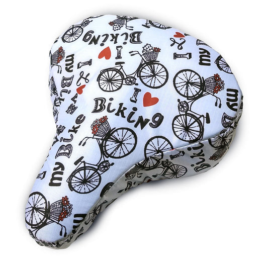 Bike Seat Cover Padded- I Love My Bike