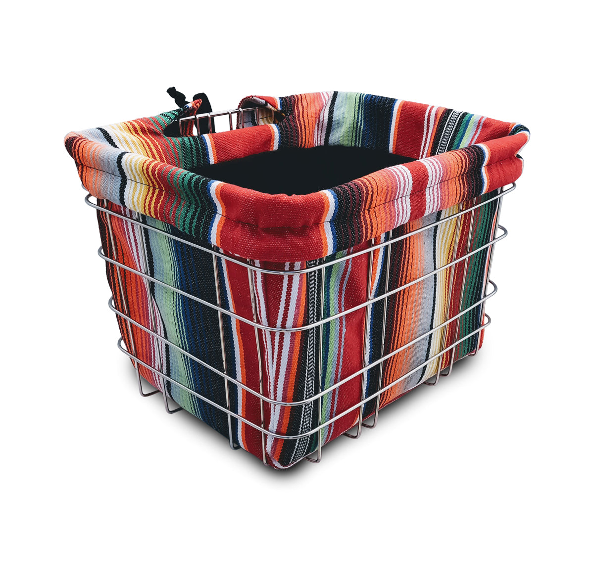 Mexican Serape Blanket Bike Basket Cover (RED)