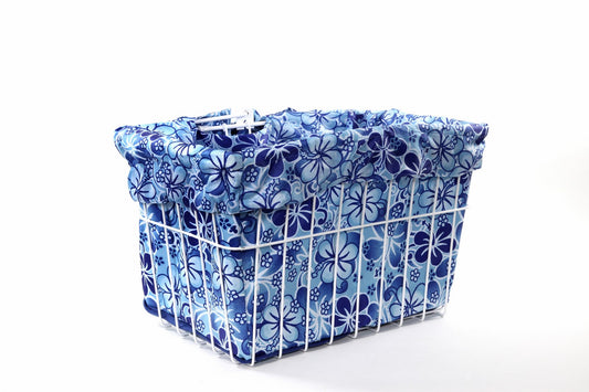 Bike Basket Liner- Blue Hawaiian