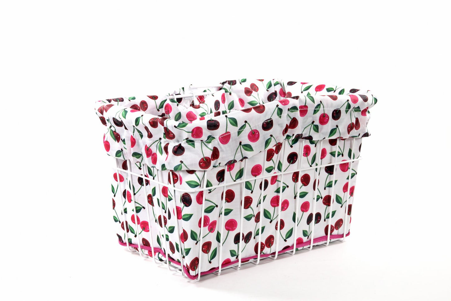 Bike Basket Liner- Cherry Pie