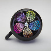 Bike Bell- Rhinestone Sparkle Flower(Black)