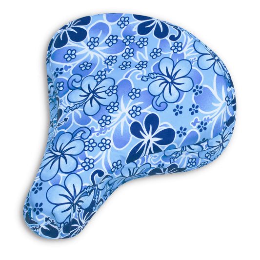 Bike Seat Cover Padded- Blue Hawaiian