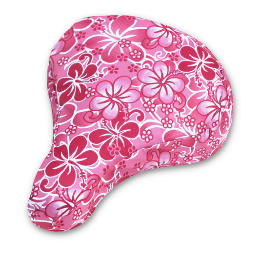 Bike Seat Cover Padded- Pink Hawaiian