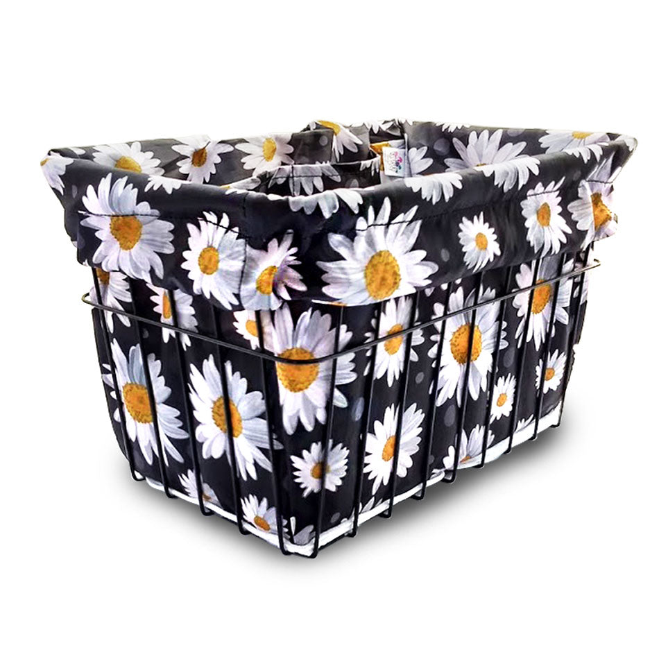 Bike Basket Liner, Love Daisy