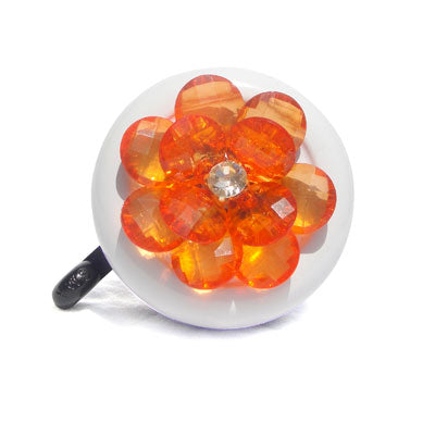 Bike Bell- Bling Flower Orange