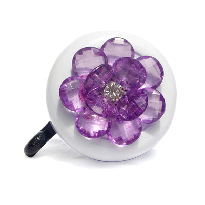 Bike Bell- Bling Flower Purple