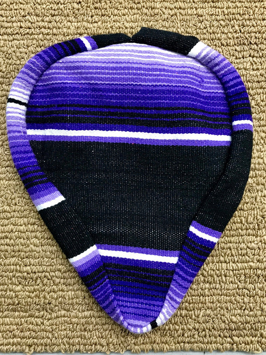 Authentic Mexican Blanket Seat Cover - Purple/Black