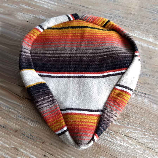 Bike Seat Cover, Authentic Mexican Blanket - Orange