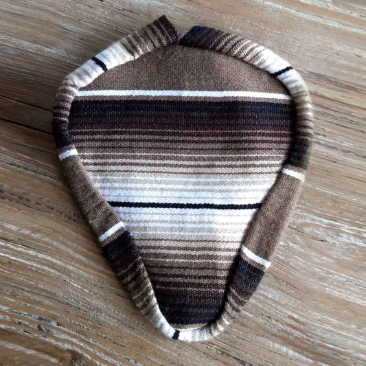 Bike Seat Cover, Authentic Mexican Blanket - Brown/Black
