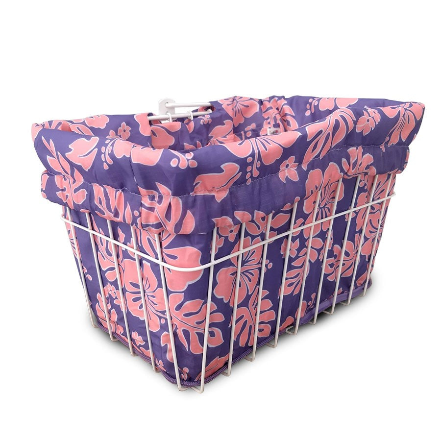 Bike Basket Liner, Paradise Punch Hibiscus
