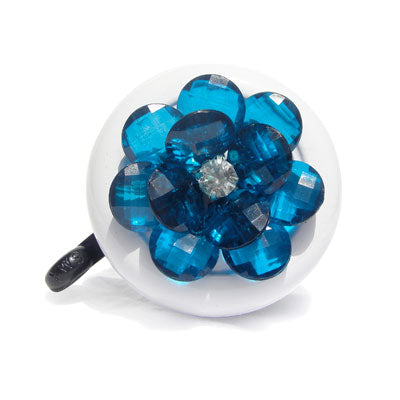 Bike Bell- Bling Flower Blue
