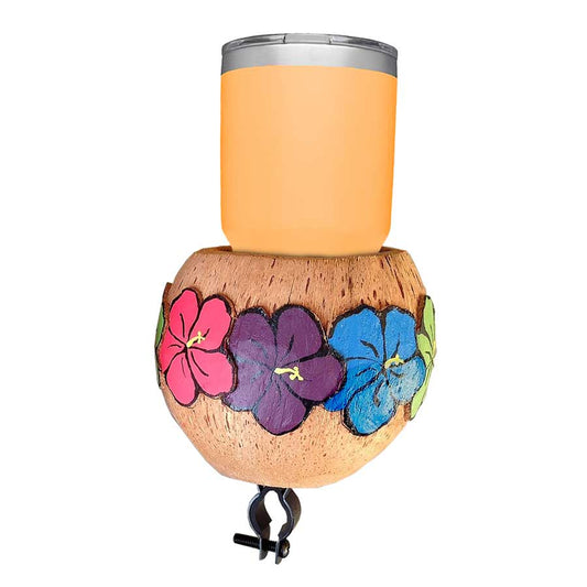 Coconut Bicycle Drink Holder, Natural Hand Made - Laila