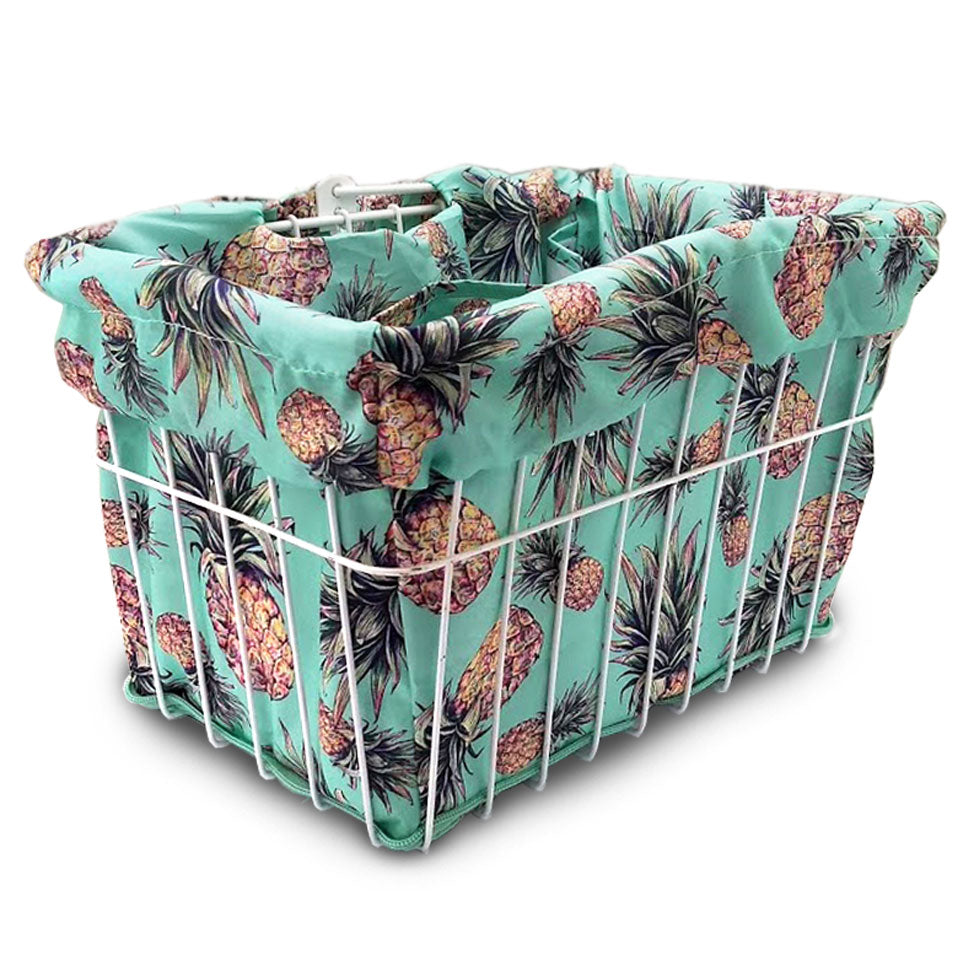Bike Basket Liner, Pineapple Fantasy
