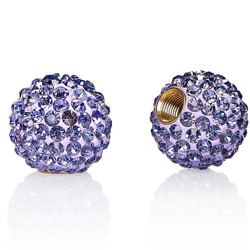 Violet Crystal Valve Caps