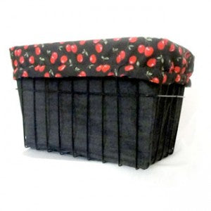 Black Cherries Bike Basket Liner