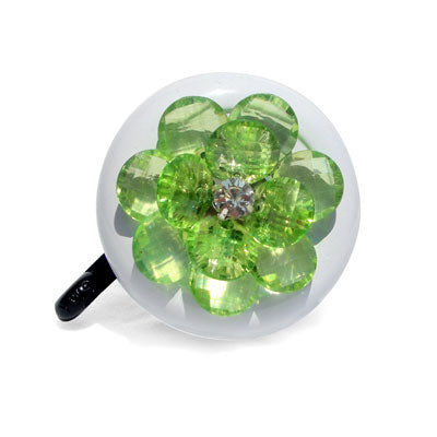 Bike Bell- Bling Flower Green