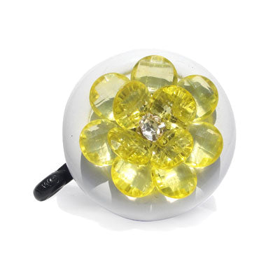 Bike Bell- Bling Flower Yellow