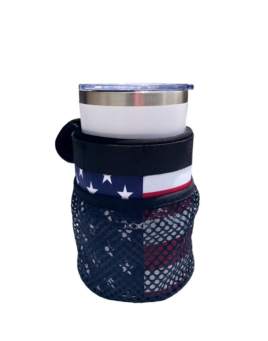 E-Bike Drink Holder & Bike Cell Phone Holder Neoprene - USA Flag