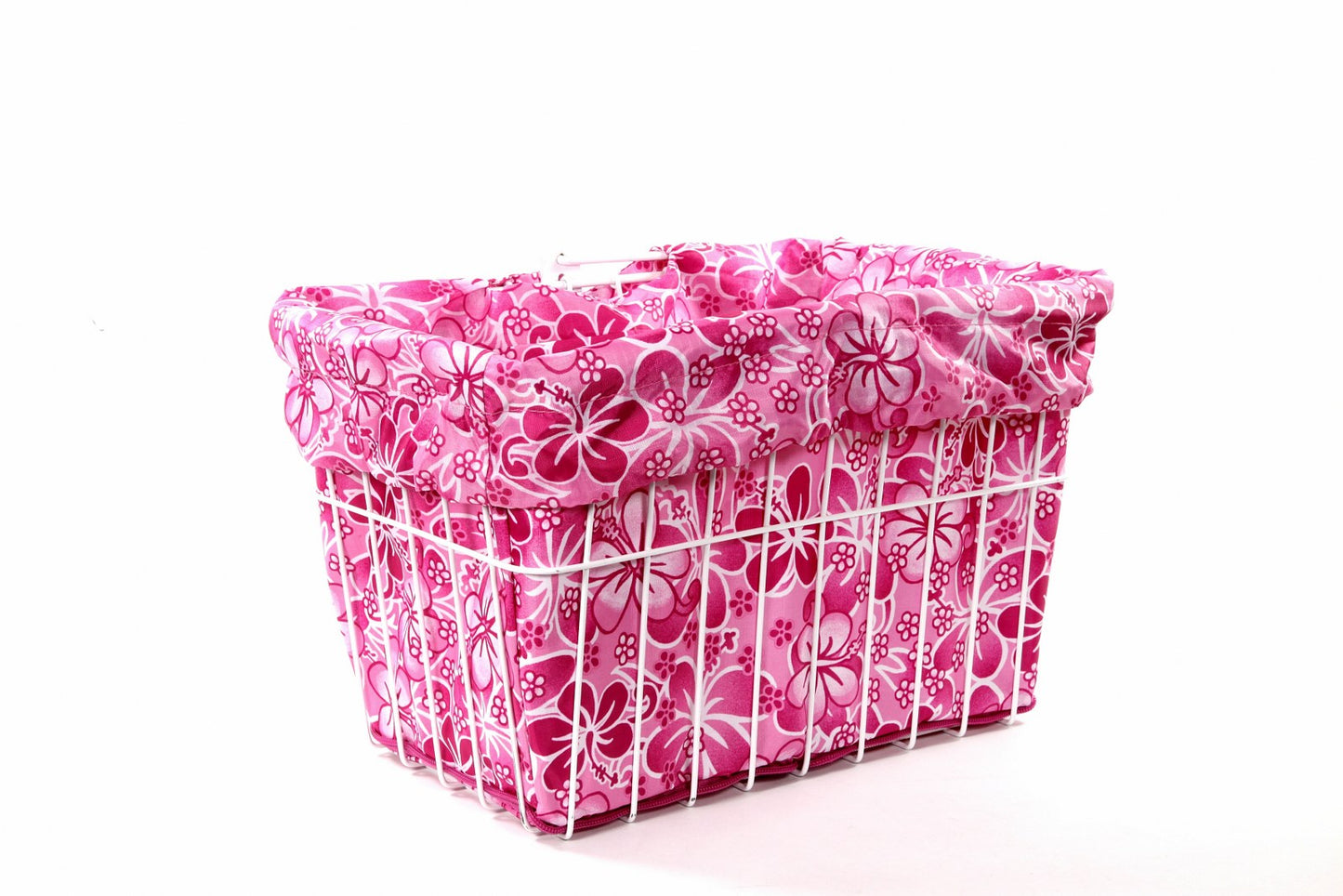 Bike Basket Liner- Pink Hawaiian