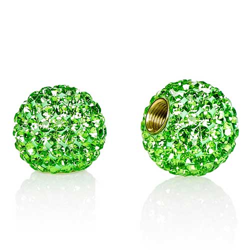 Peridot Crystal Valve Caps