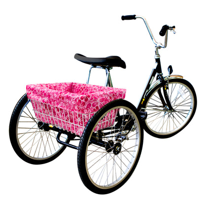 Adult Trike, Large Basket Liner – Pink Hawaiian